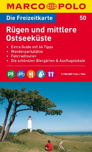 MARCO POLO Freizeitkarte Rügen und mittlere Ostseeküste 1:100.000: Wanderparkplätze, Fahrradtouren, Die schönsten Biergärten & Ausflugslokale Leisure, Home & Garden