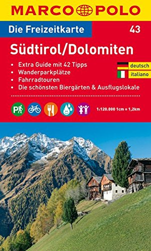 MARCO POLO Freizeitkarte Südtirol, Dolomiten: Wanderparkplätze, Fahrradtouren, Die schönsten Biergärten & Ausflugslokale. Deutsch-Italienisch Leisure, Home & Garden