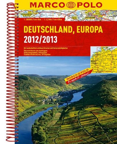 Marco Polo Reiseatlas Deutschland, Europa 2012/2013 1:300.000 Maps & Plans