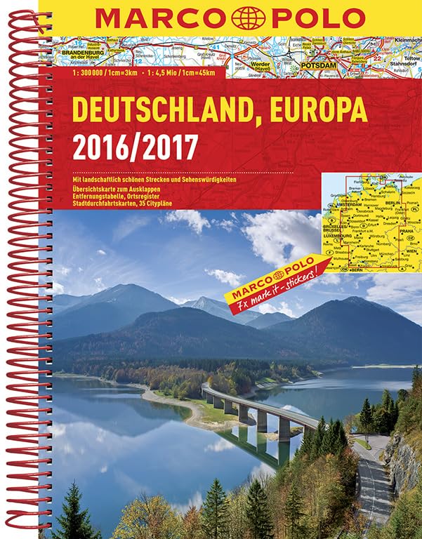 MARCO POLO Reiseatlas Deutschland 2016/2017 1 : 300 000, Europa 1 : 4 500 000 Leisure, Home & Garden