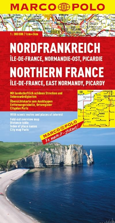 MARCO POLO Karte Nordfrankreich, Ile-de-France, Normandie-Ost, Picardie: Île-de-France, Normandie-Ost, Picardie (MARCO POLO Karten 1:300.000) Leisure, Home & Garden