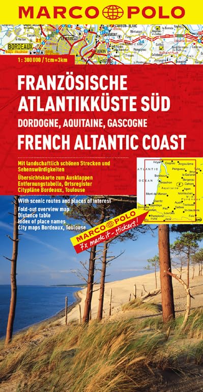 MARCO POLO Karte Frankreich 06. Französische Atlantikküste Süd, Dordogne, Aquitaine, Gascogne 1 : 300 000 Leisure, Home & Garden