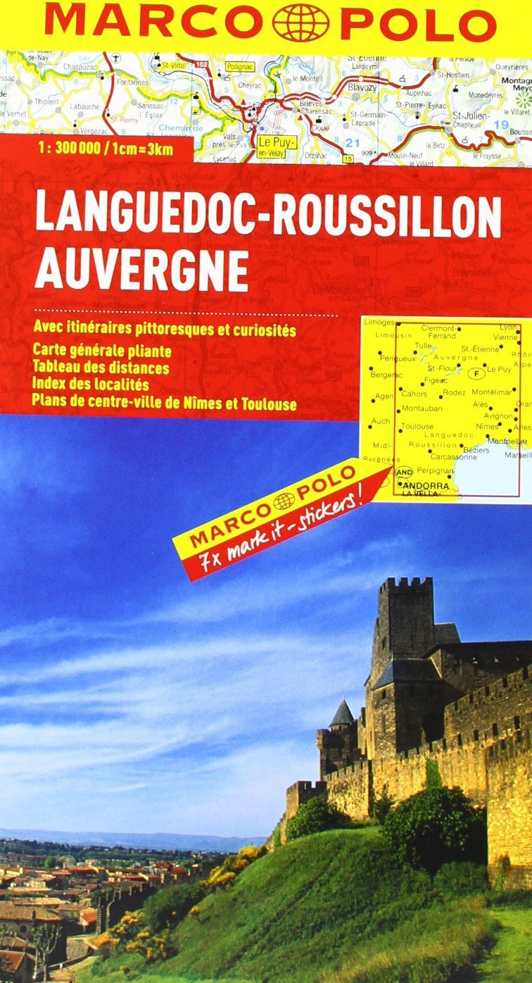MARCO POLO Karte Frankreich 07. Languedoc-Roussillon, Auvergne 1 : 300 000 Leisure, Home & Garden