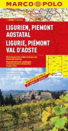 Italien. 1:300000 / Ligurien /Piemont /Aostatal: Italien Blatt 1: Mit landschaftlich schönen Strecken und Sehenswürdigkeiten. Übersichtskarte zum ... Ortsregister, Cityplan Turin Leisure, Home & Garden
