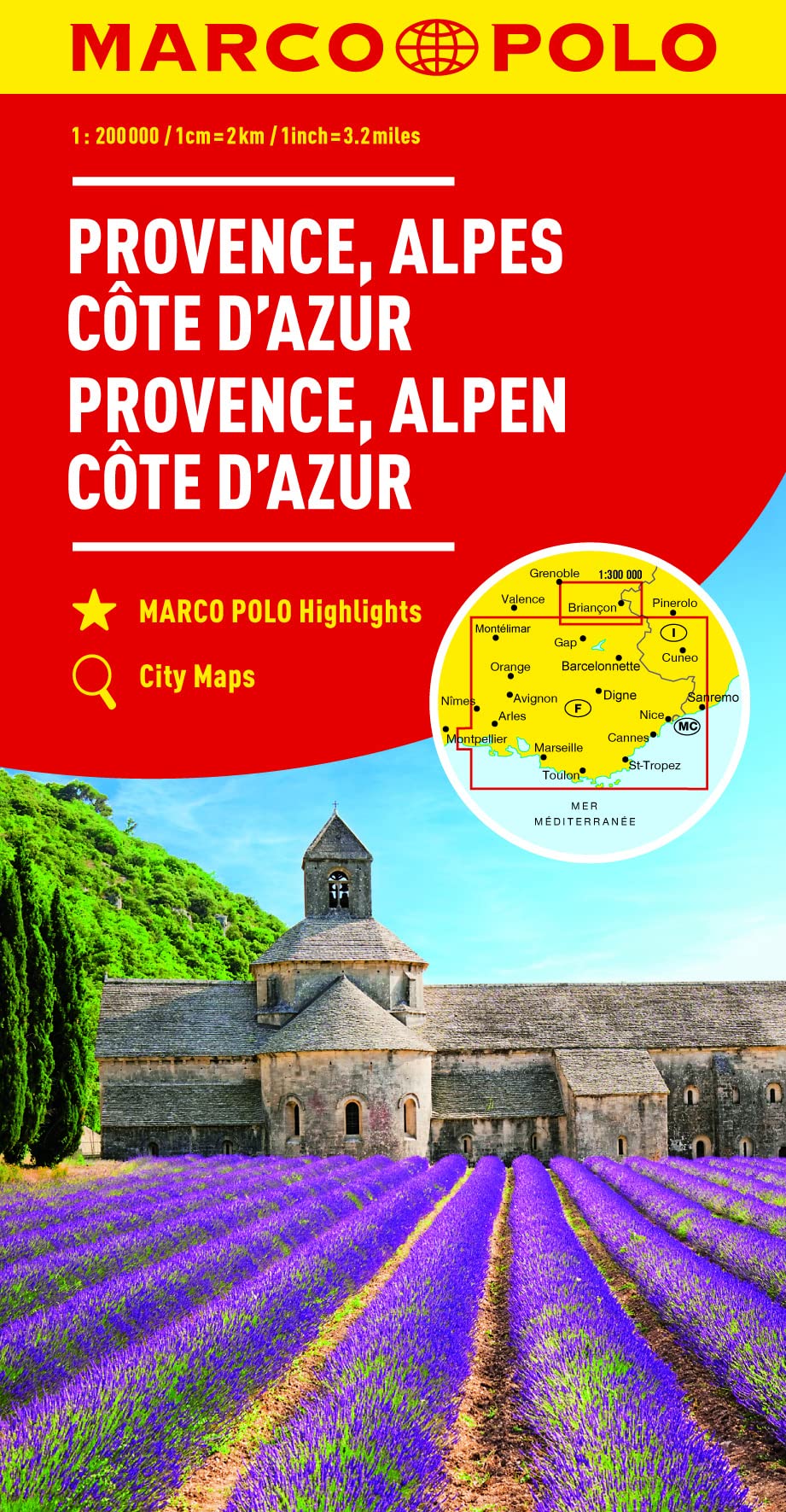 MARCO POLO Karte Frankreich Provence, Côte d'Azur, Rhône-Alpes 1:300 000 Leisure, Home & Garden