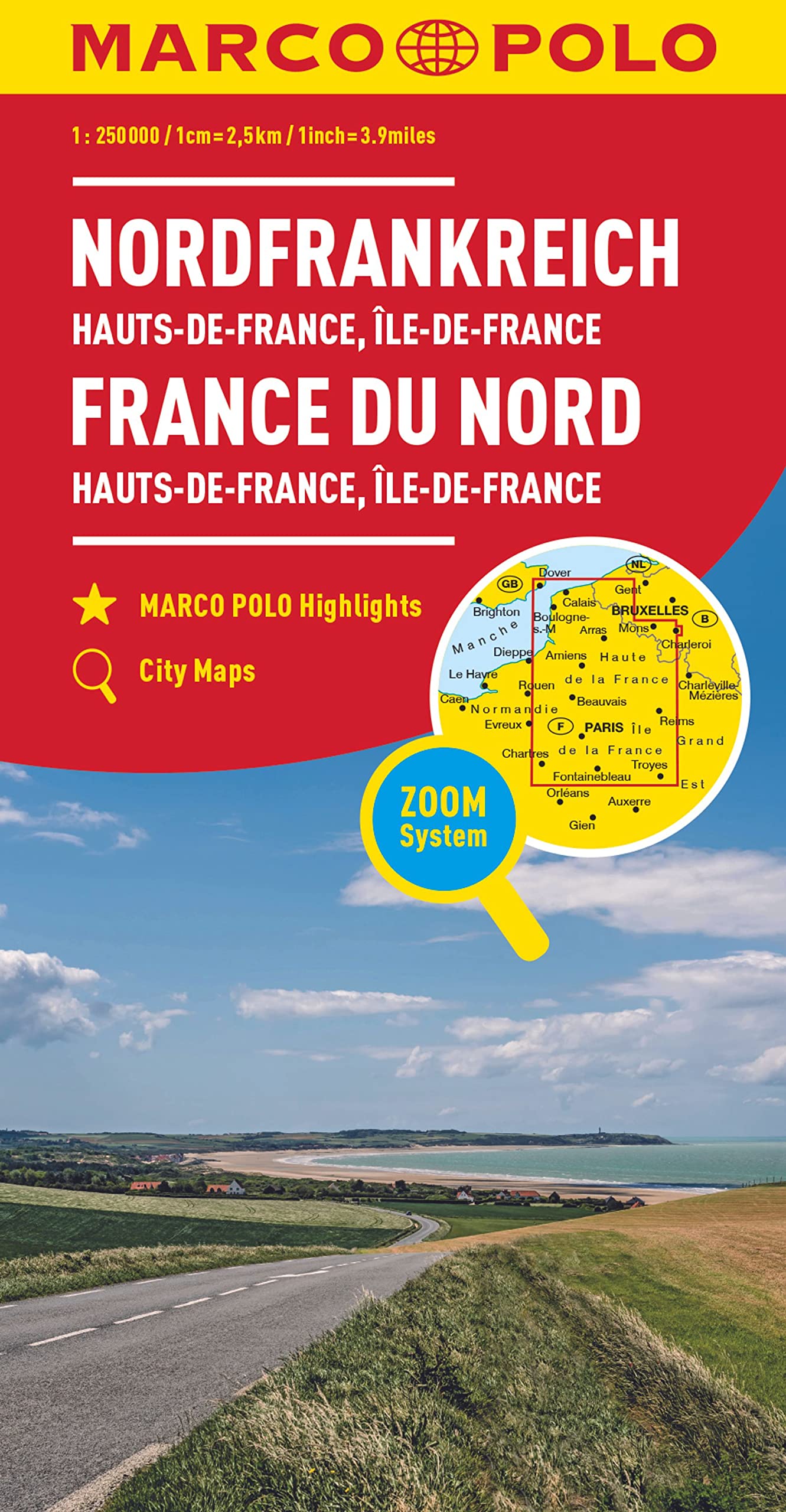 MARCO POLO Regionalkarte Hauts-de-France, Île-de-France 1:300.000 Leisure, Home & Garden