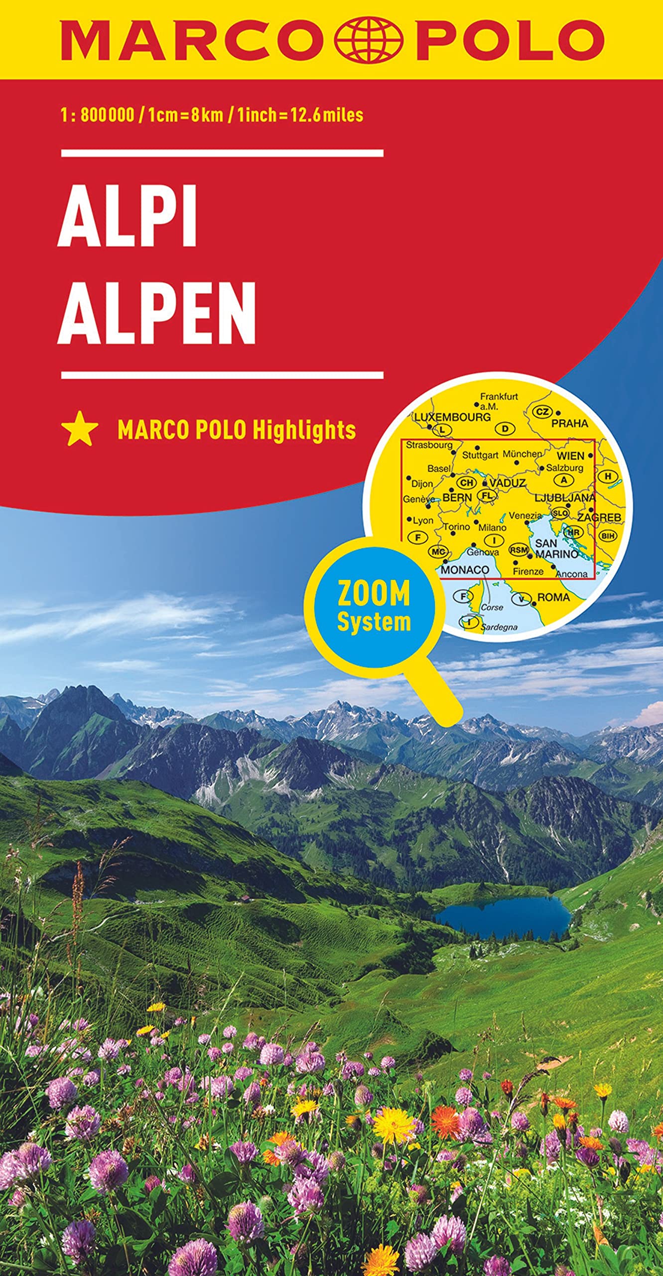 MARCO POLO Länderkarte Alpen 1:800.000: Zoom System Leisure, Home & Garden