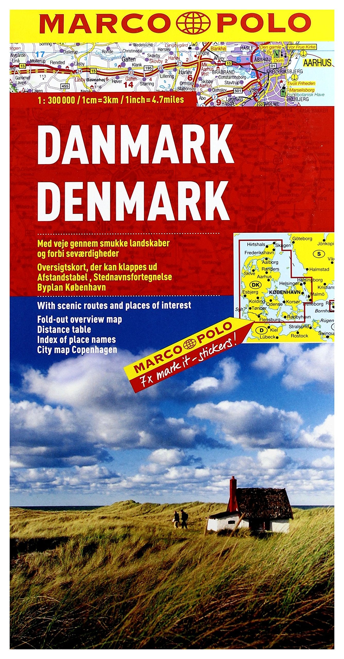 MARCO POLO Länderkarte Dänemark 1:300.000: Mit landschaftlich schönen Strecken und Sehenswürdigkeiten. Übersichtskarte zum Ausklappen, ... Cityplan Kopenhagen (MARCO POLO Länderkarten) Leisure, Home & Garden
