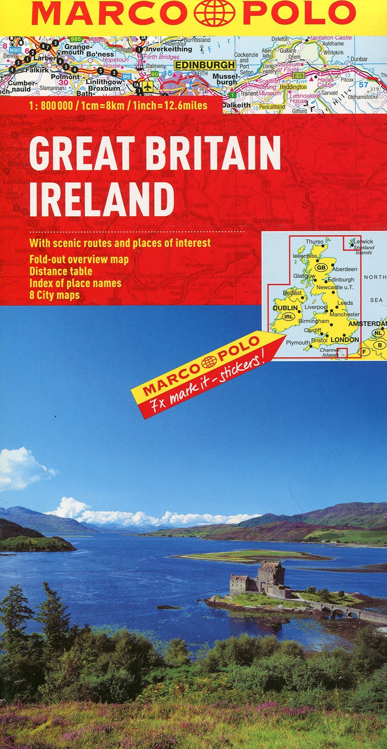 MARCO POLO Länderkarte Großbritannien, Irland 1:800.000: Mit landschaftlich schönen Strecken und Sehenswürdigkeiten. Übersichtskarte zum Ausklappen, ... 8 Citypläne (MARCO POLO Länderkarten) Leisure, Home & Garden