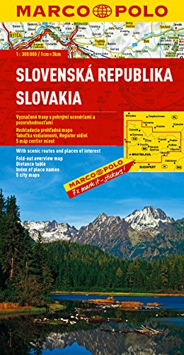 MARCO POLO Länderkarte Slowakei 1:300.000: Mit landschaftlich schönen Strecken und Sehenswürdigkeiten. Übersichtskarte zum Ausklappen, ... Citypläne (Marco Polo Atlases (Multilingual)) Leisure, Home & Garden