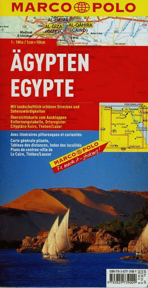 MARCO POLO Kontinentalkarte Ägypten 1:1 Mio.: Mit landschaftlich schönen Strecken und Sehenswürdigkeiten. Übersichtskarte zum Ausklappen, ... (MARCO POLO Kontinental-/Länderkarten) Leisure, Home & Garden