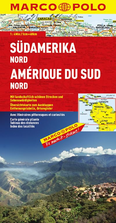 MARCO POLO Kontinentalkarte Südamerika Nord: Mit landschaftlich schönen Strecken und Sehenswürdigkeiten. Übersichtskarte zum Ausklappen, ... (MARCO POLO Kontinental /Länderkarten) Leisure, Home & Garden