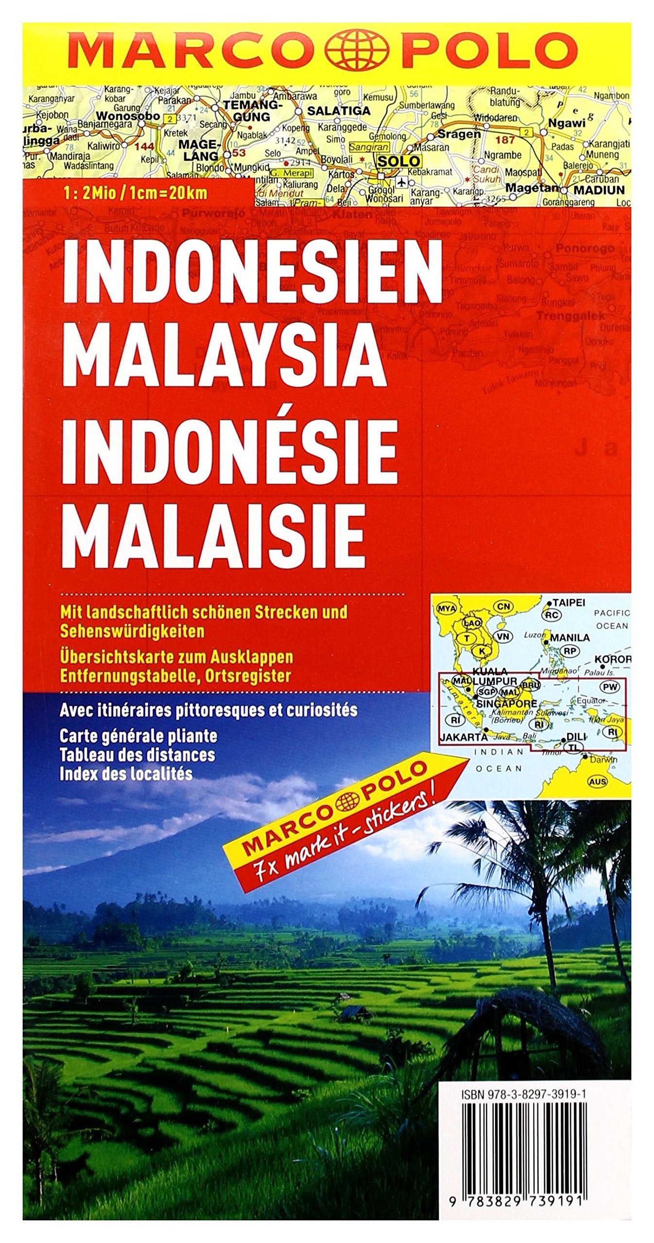 Indonesia, Malaysia Marco Polo Map book
