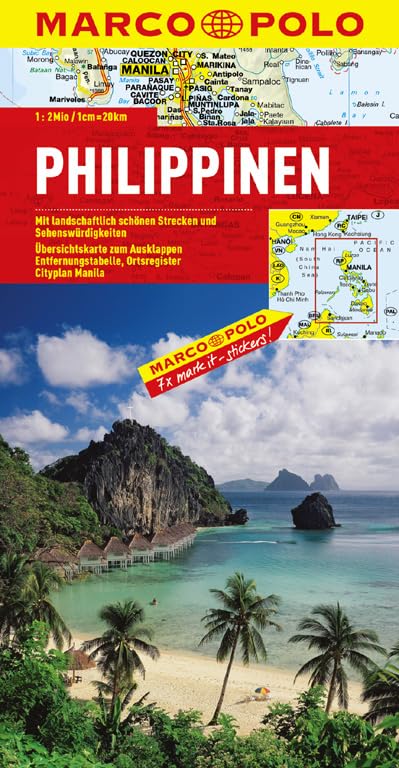 MARCO POLO Kontinentalkarte Philippinen 1:2 Mio.: Mit landschaftlich schönen Strecken und Sehenswürdigkeiten. Übersichtskarte zum Ausklappen, ... Manila (MARCO POLO Kontinental /Länderkarten) Leisure, Home & Garden