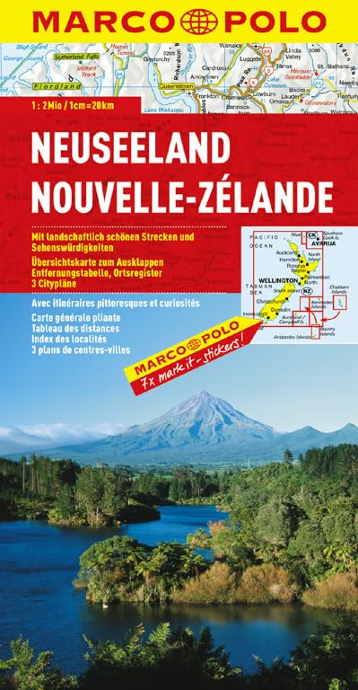 MARCO POLO Kontinentalkarte Neuseeland 1:2 Mio.: Mit landschaftlich schönen Strecken und Sehenswürdigkeiten. Übersichtskarte zum Ausklappen, ... (MARCO POLO Kontinental /Länderkarten) Leisure, Home & Garden