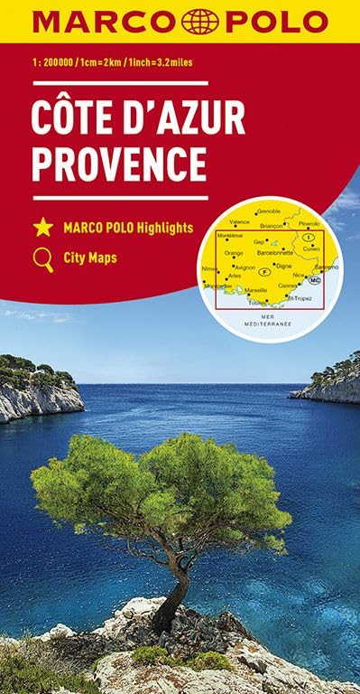 MARCO POLO Karte Côte d'Azur, Provence 1:200 000 Leisure, Home & Garden