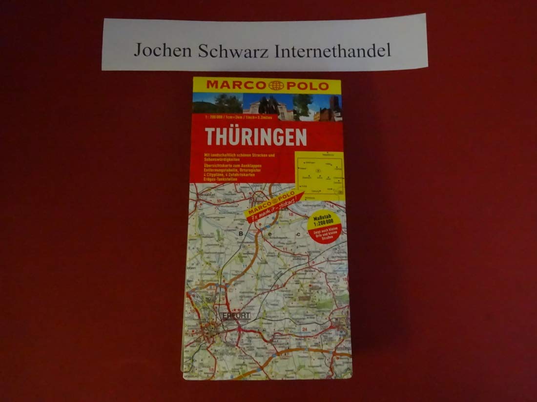MARCO POLO Karte Thüringen 1:200.000: Mit landschaftlich schönen Strecken und Sehenswürdigkeiten. Übersichtskarte zum Ausklappen, Entfernungstabelle, ... (MARCO POLO Karten 1:200.000) Leisure, Home & Garden