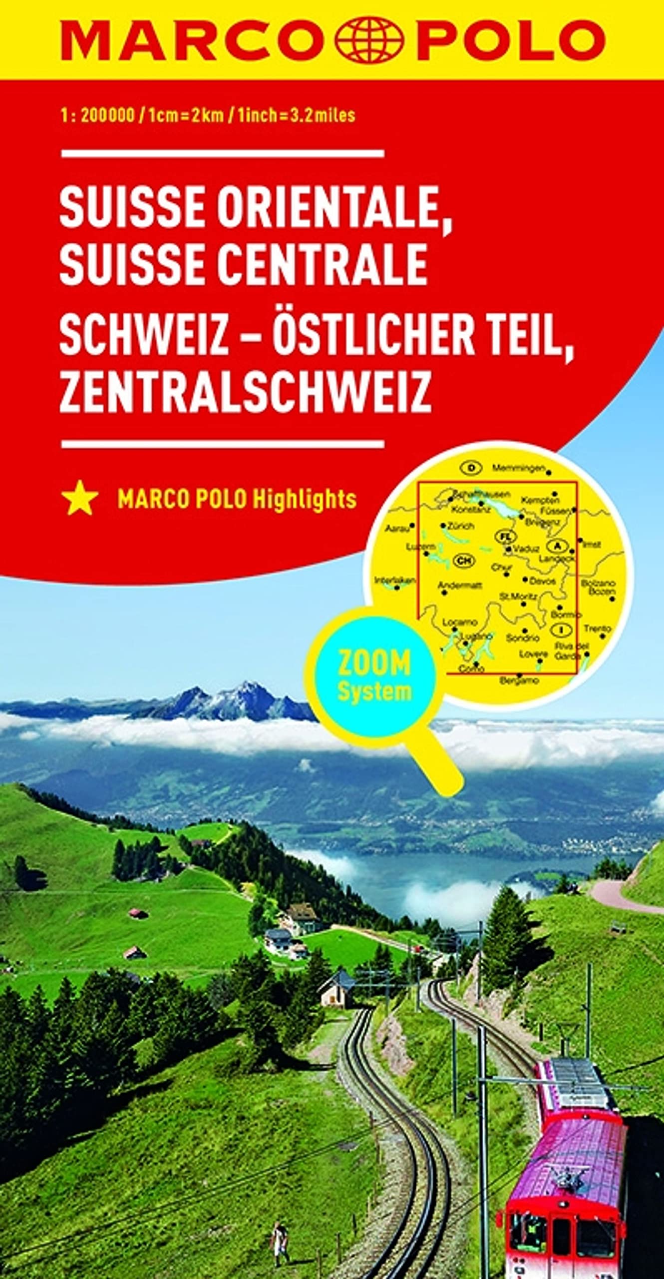MARCO POLO Regionalkarte Schweiz Blatt 02 Schweiz, östlicher Teil 1:200 000: Zentralschweiz (MARCO POLO Karten 1:200.000) Leisure, Home & Garden