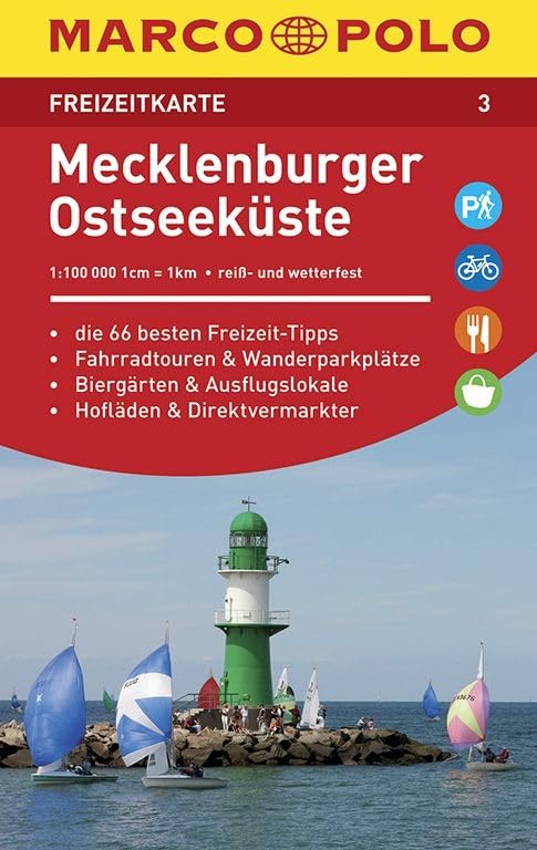 MARCO POLO Freizeitkarte Mecklenburger Ostseeküste: Die 66 besten Freizeit-Tipps. Die Fahrradtouren & Wanderparkplätze. Biergärten & Ausflugslokale, Hofläden & Direktvermarkter. Reiß- und wetterfest Leisure, Home & Garden