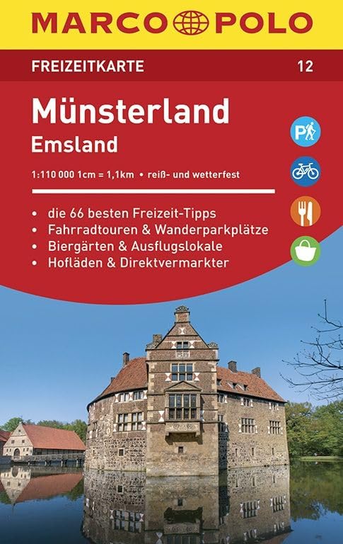 MARCO POLO Freizeitkarte 12 Münsterland, Emsland 1:110 000 Leisure, Home & Garden