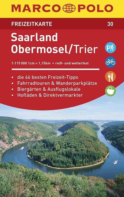 MARCO POLO Freizeitkarte 30 Saarland, Obermosel, Trier 1 : 115 000 book