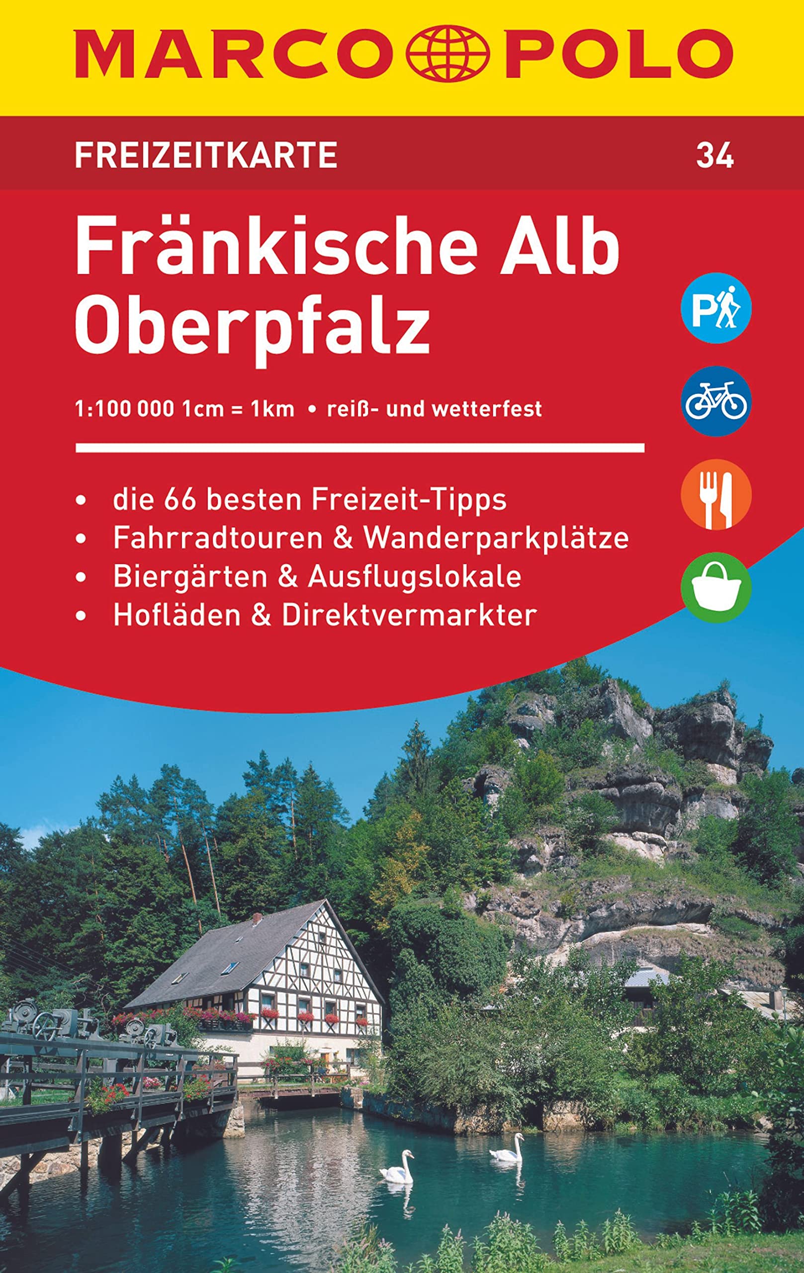 MARCO POLO Freizeitkarte Fränkische Alb, Oberpfalz 1:100 000 Leisure, Home & Garden