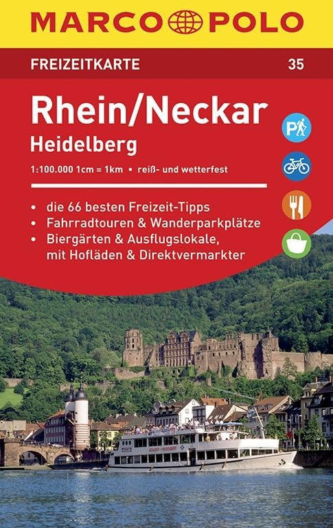 MARCO POLO Freizeitkarte 35 Rhein, Neckar, Heidelberg 1 : 100 000 book