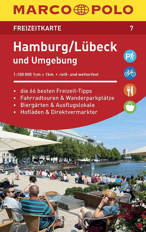 MARCO POLO Freizeitkarte Blatt 07 Hamburg, Lübeck und Umgebung 1:100 000: im Dispenser mit 10 Exemplaren Maps & Plans