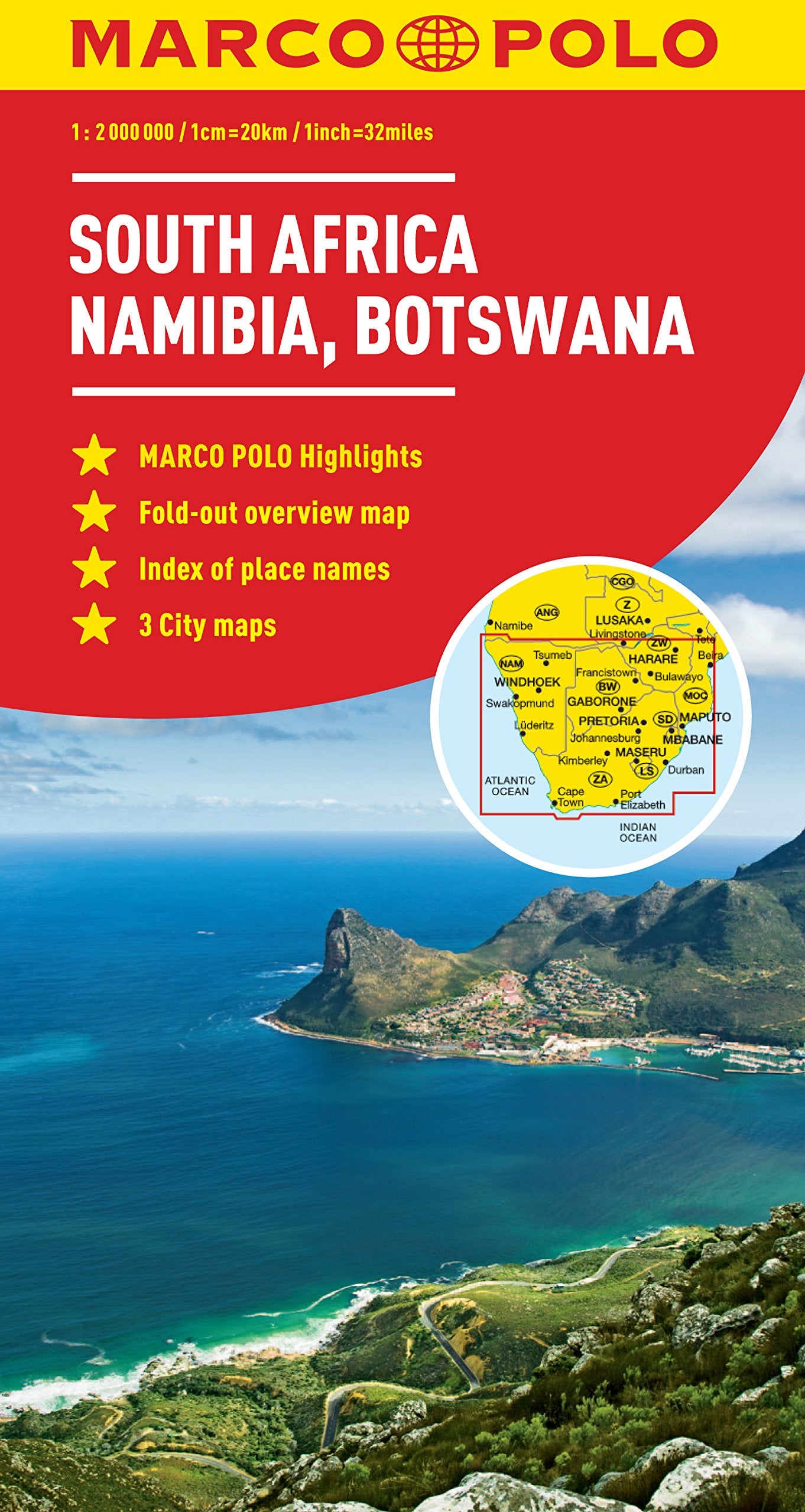 Marco Polo South Africa, Namibia, Botswana Maps & Plans
