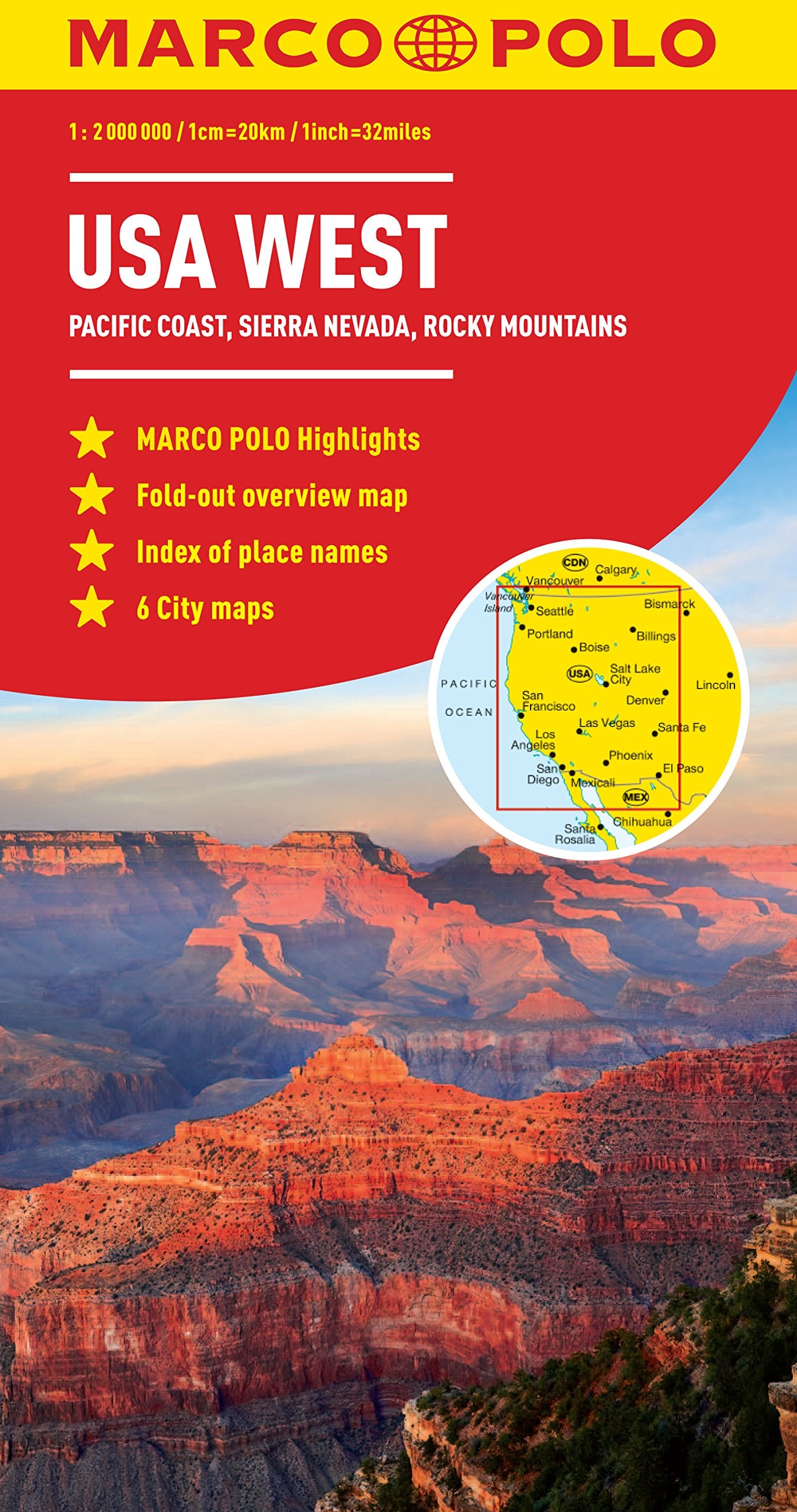 Marco Polo USA West: Pacific Coast, Sierra Nevada, Rocky Mountains Leisure, Home & Garden