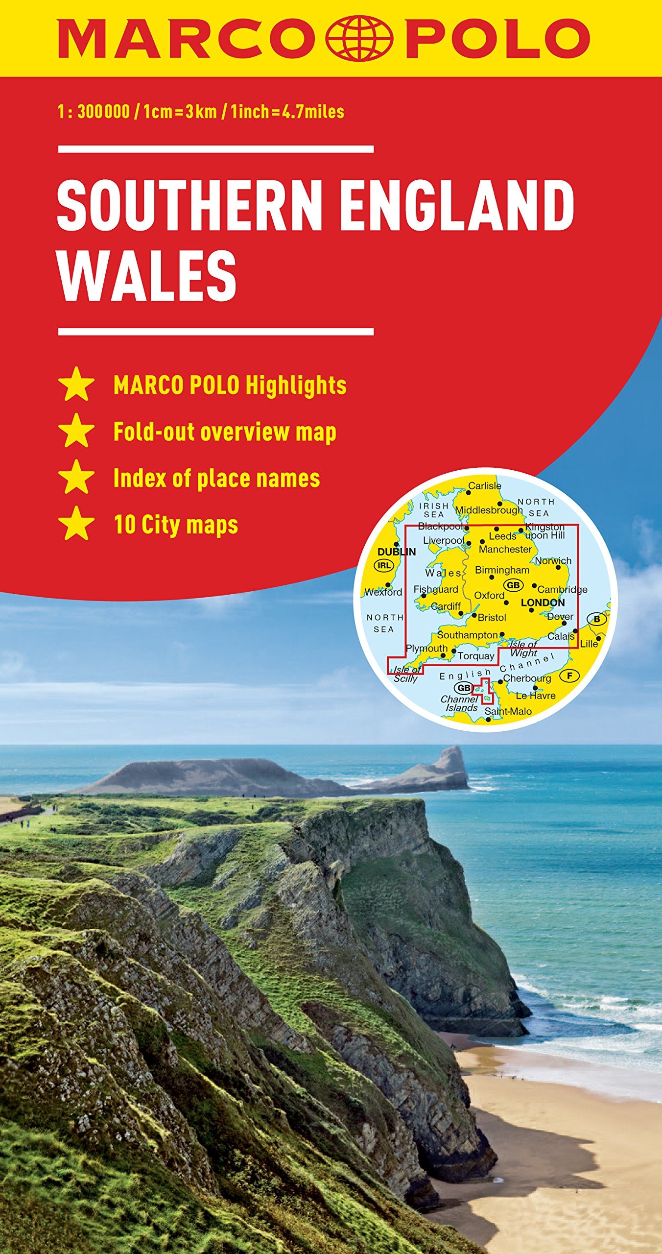 Marco Polo Southern England Wales: With Scenic Routes and Places of Interest, Fold-out Overview Map, Distance Table, Index of Place Names, City Maps London, Cardiff book