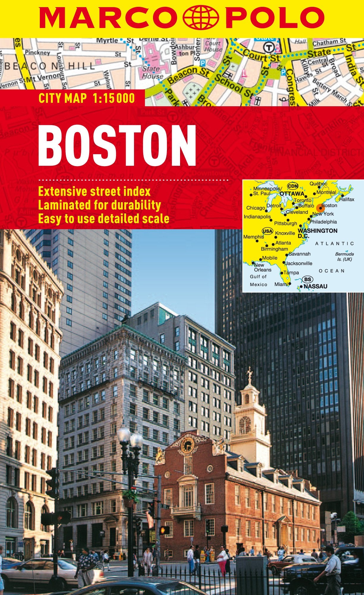 Marco Polo Boston City Map book