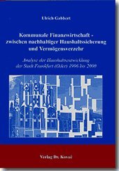 Kommunale Finanzwirtschaft - zwischen nachhaltiger Haushaltssicherung und Vermögensverzehr: Analyse der Haushaltsentwicklung der Stadt Frankfurt (Oder) 1996 bis 2000 book