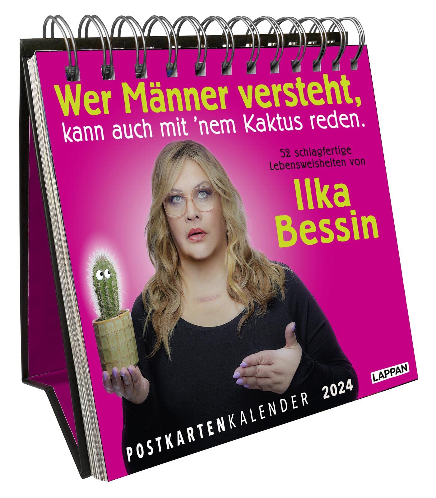 Der Ilka Bessin-Postkartenkalender 2024 - 52 schlagfertige Lebensweisheiten für das ganze Jahr: Wochenkalender zum Aufstellen | Tischkalender mit Spiralbindung und 53 Postkarten zum Heraustrennen Humour & Satire