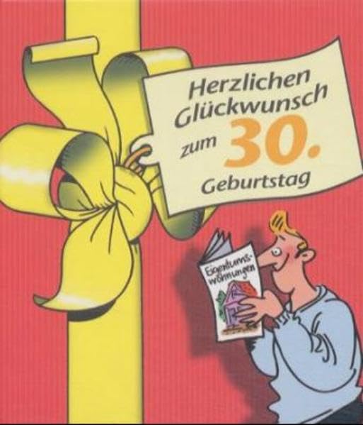 Herzlichen Glückwunsch zum 30. Geburtstag. Männer Cartoons