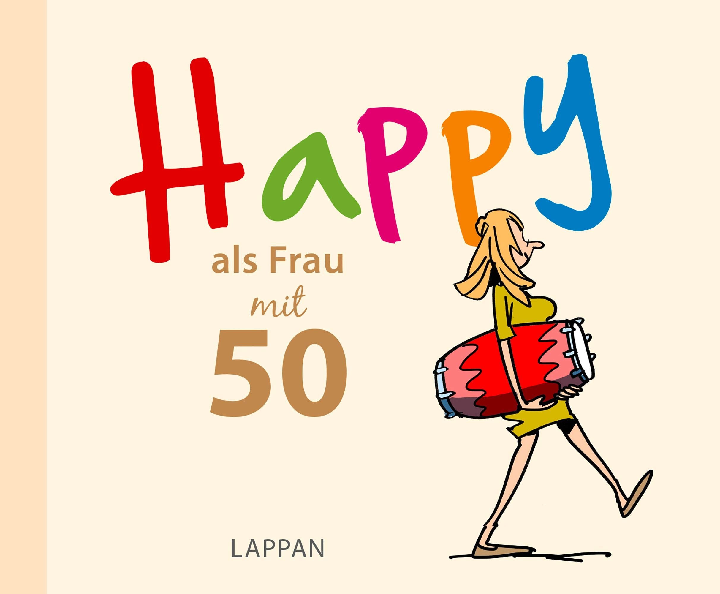 HAPPY als Frau mit 50 Cartoons