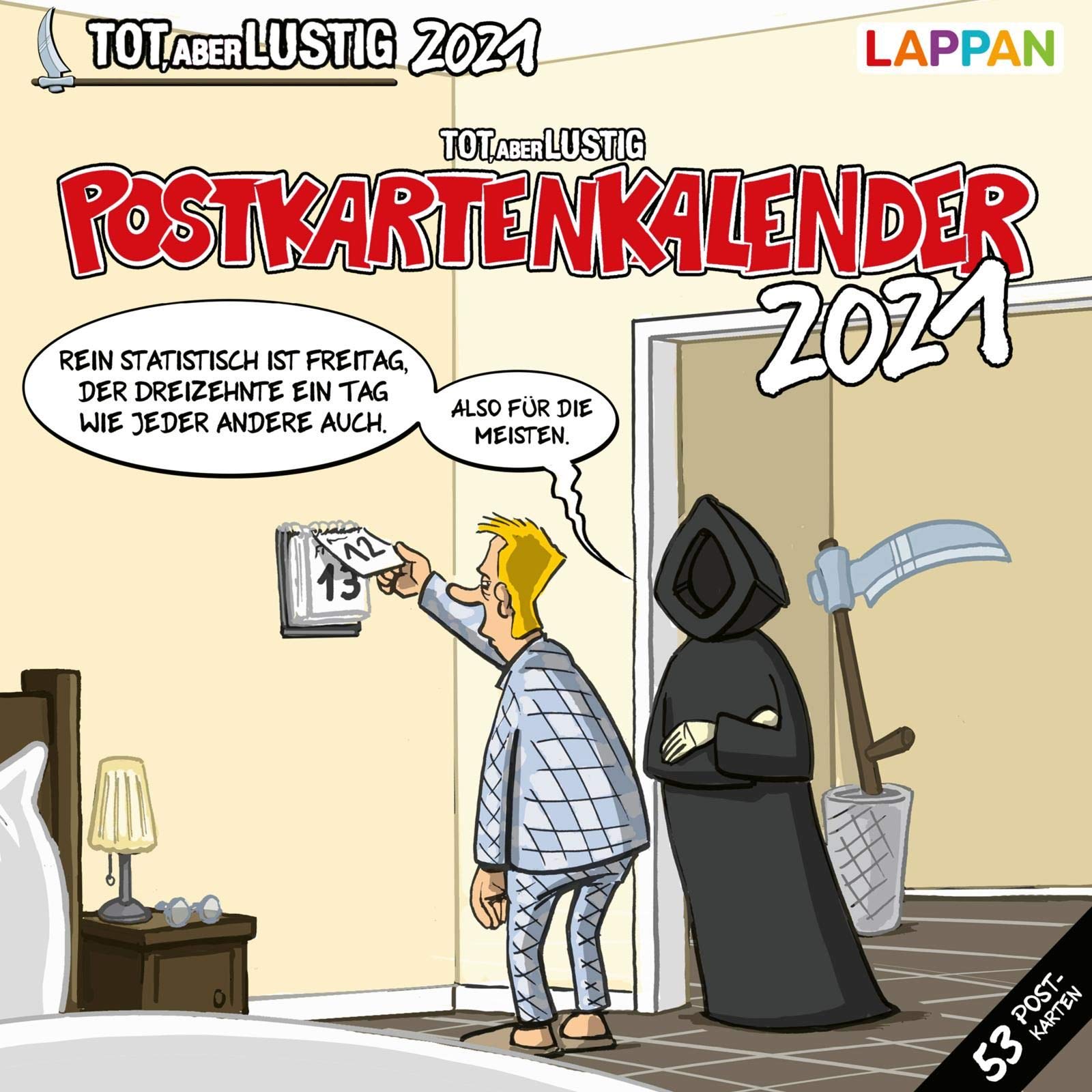 Tot, aber lustig! Postkartenkalender 2021 Manga
