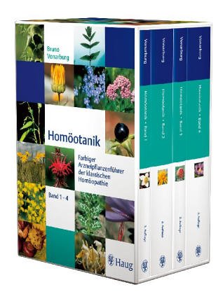 Homöotanik. Geburtstags-Sonderausgabe zum 250. Geburtstag von Samuel Hahnemann (10.04.1755 - 10.04.2005), 4 Bde im Schmuckschuber. Farbiger Arzneipflanzenführer der klassischen Homöopathie Medicine