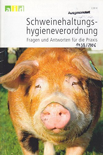 Schweinehaltungshygieneverordnung book