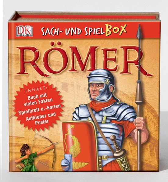 Römer: Aufklappbox. Inhalt: Buch, Spielbrett u. -karten, Aufkleber und Poster Non-fiction