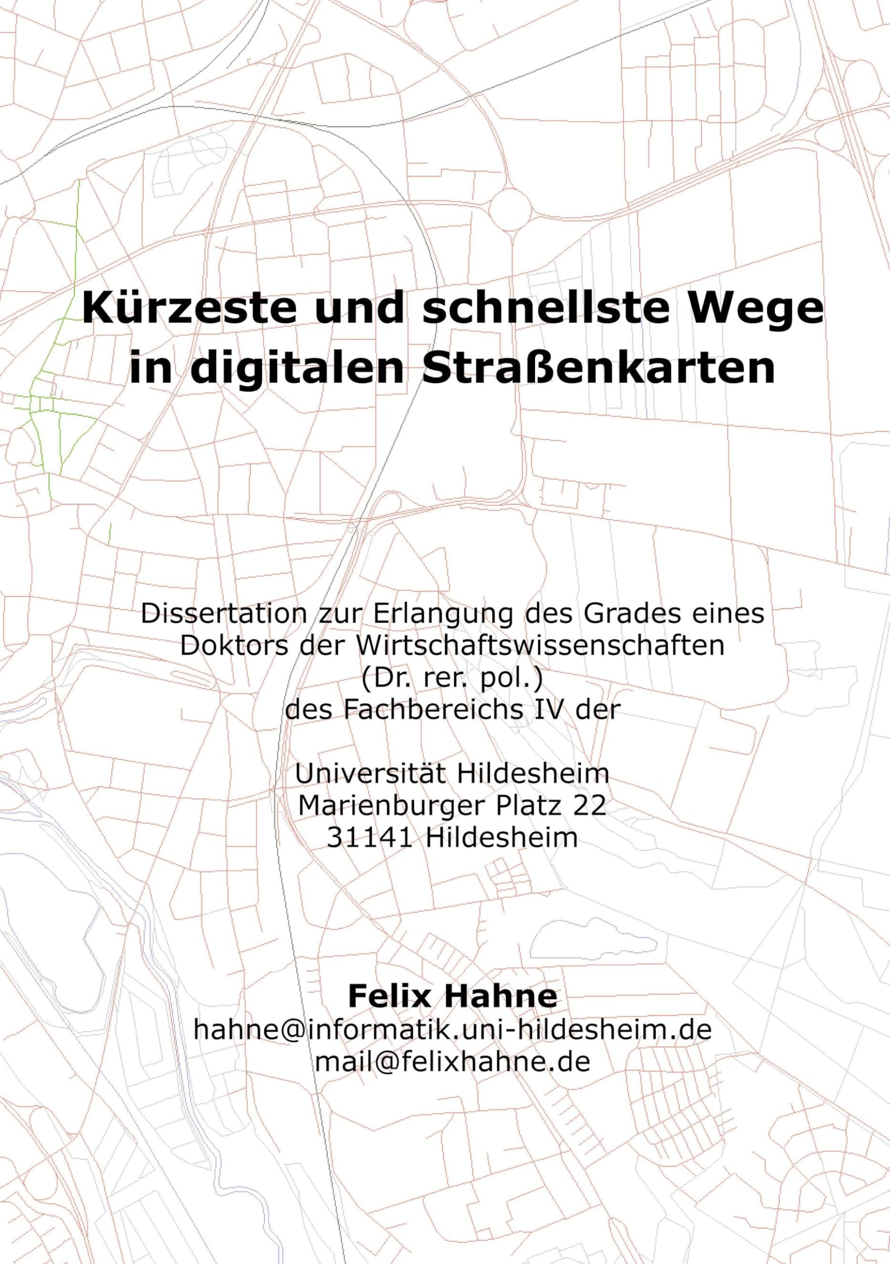 Kürzeste und schnellste Wege in digitalen Strassenkarten Computer Science