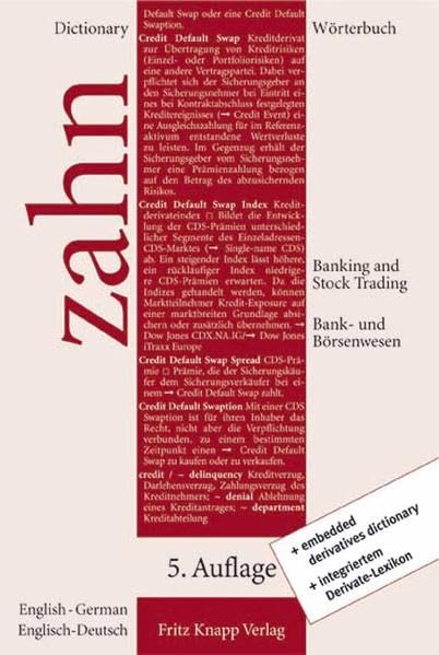 Wörterbuch für das Bank- und Börsenwesen, Englisch, Bd.2, Englisch-Deutsch: Mit integriertem Derivate-Lexikon Law