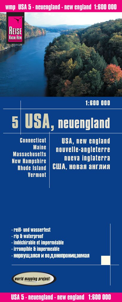 Reise Know-How Landkarte USA 05, Neuengland (1:600.000) : Connecticut, Maine, Massachusetts, New Hampshire, Rhode Island, Vermont: world mapping project Leisure, Home & Garden