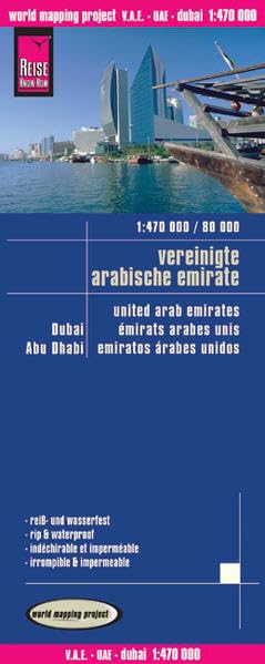 Reise Know-How Landkarte V.A.E., Dubai, Abu Dhabi (1:470.000 / 80.000): world mapping project Leisure, Home & Garden