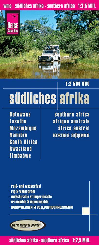 Reise Know-How Landkarte Südliches Afrika (1:2.500.000) : Botswana, Lesotho, Mosambik, Namibia, Südafrika, Swaziland, Simbabwe: world mapping project Leisure, Home & Garden