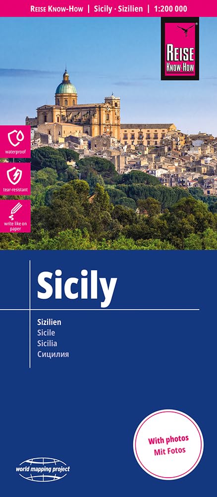 Reise Know-How Landkarte Sizilien / Sicily (1:200.000): reiß- und wasserfest (world mapping project) Leisure, Home & Garden