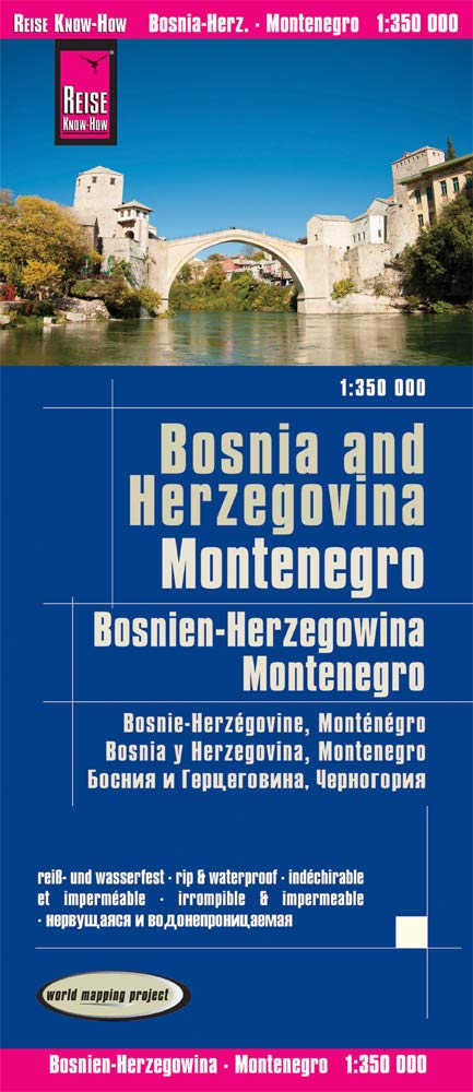 Reise Know-How Landkarte Bosnien-Herzegowina, Montenegro (1:350.000): world mapping project Edition: 2. updated on 8. Jan. 2020: reiß- und wasserfest (world mapping project) Leisure, Home & Garden