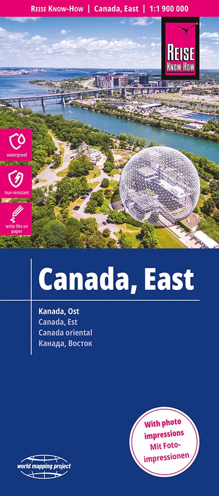 Reise Know-How Landkarte Kanada Ost / East Canada (1:1.900.000): reiß- und wasserfest (world mapping project) Leisure, Home & Garden
