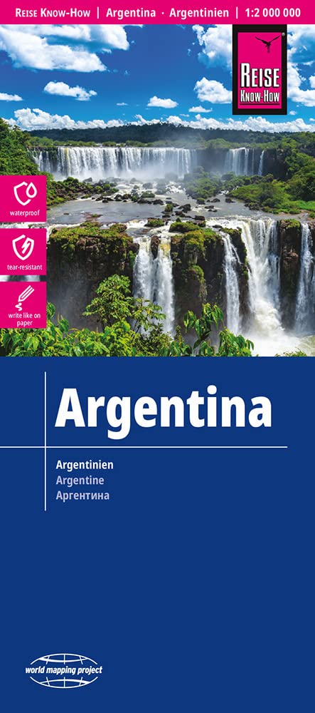 Reise Know-How Landkarte Argentinien / Argentina (1:2.000.000): reiß- und wasserfest (world mapping project) Leisure, Home & Garden