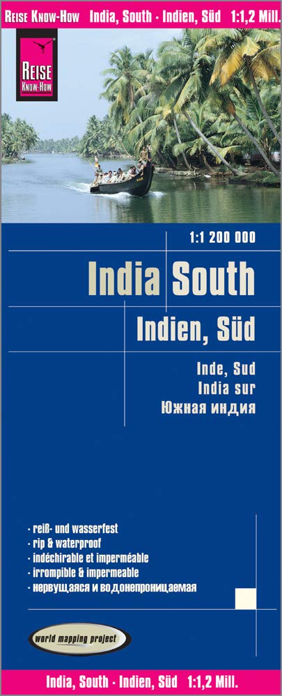 Reise Know-How Landkarte Indien, Süd / India, South 1:1.200.000 Leisure, Home & Garden